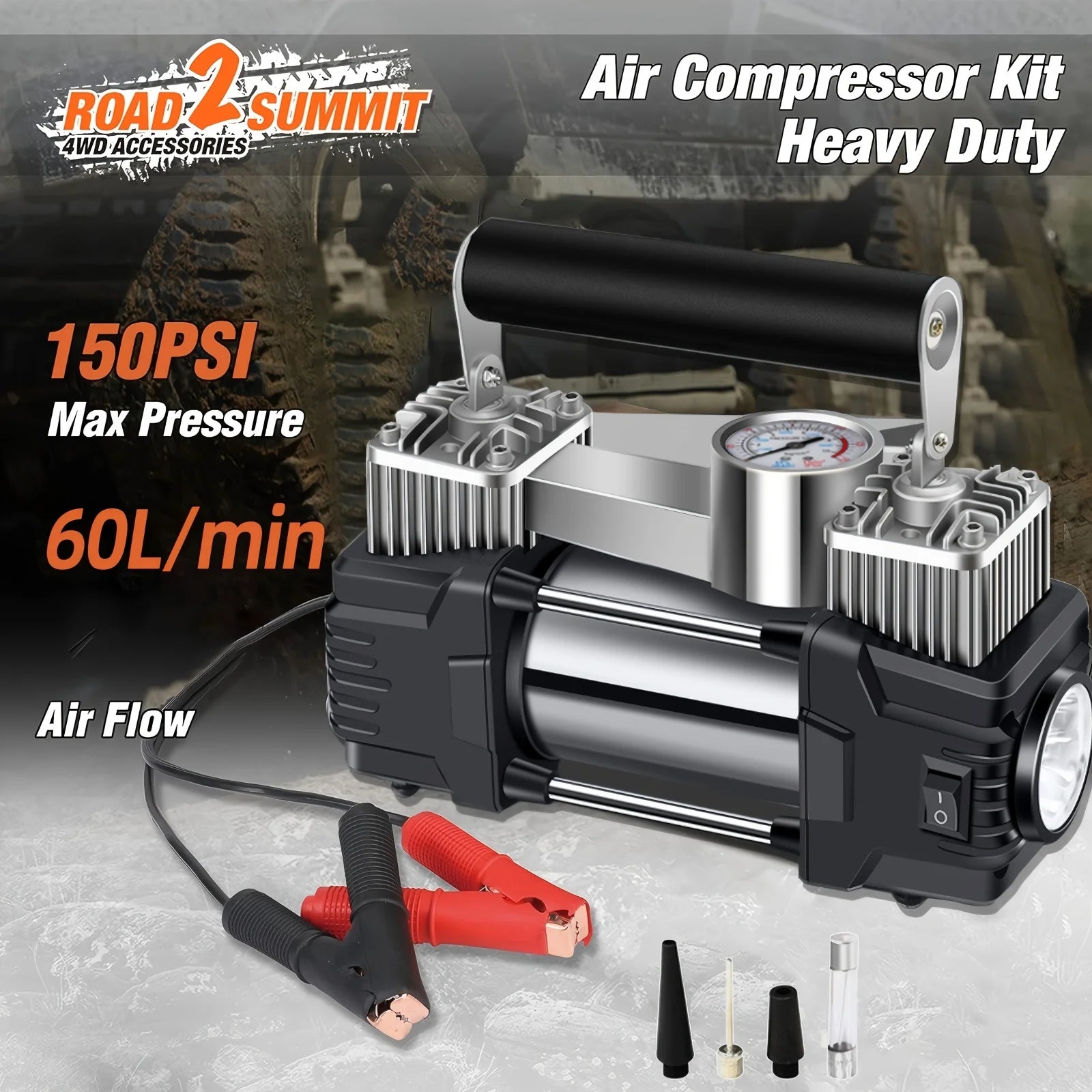 Jump Starter with Tire Inflator 150PSI Car Air Pump