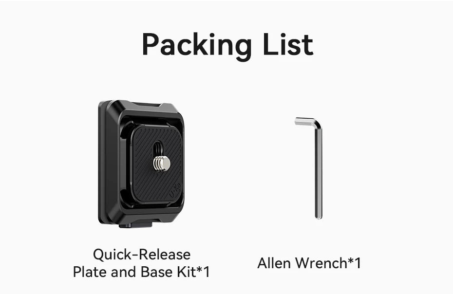 Quick Release Camera Mount Plate & Base Kit for Fast Setup