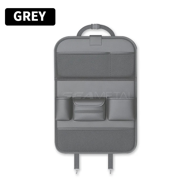 SEAMETAL Car Seat Back Organizer Auto Back Seat Storage Bag with Foldable Table Tray Tablet Holder Tissue Box Car Accessories