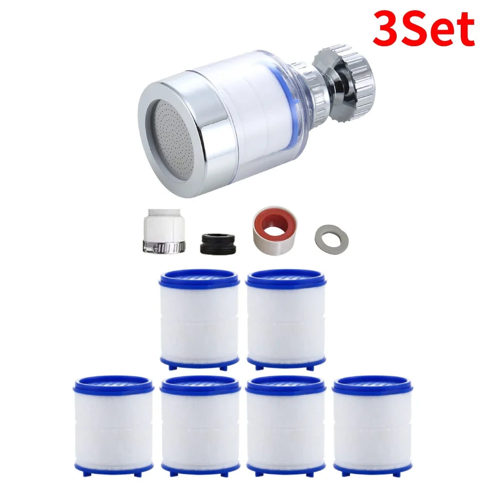 Filtro de agua para grifo con cabezal giratorio 360° para agua del grifo más limpia