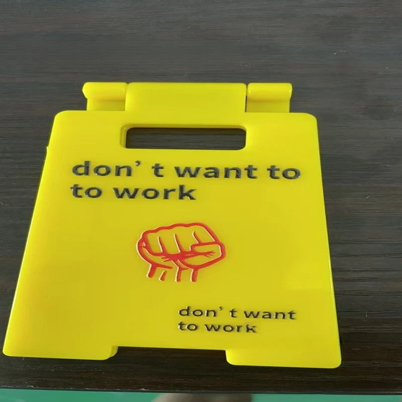 Novelty Yellow Desk Sign, Four Message Options
