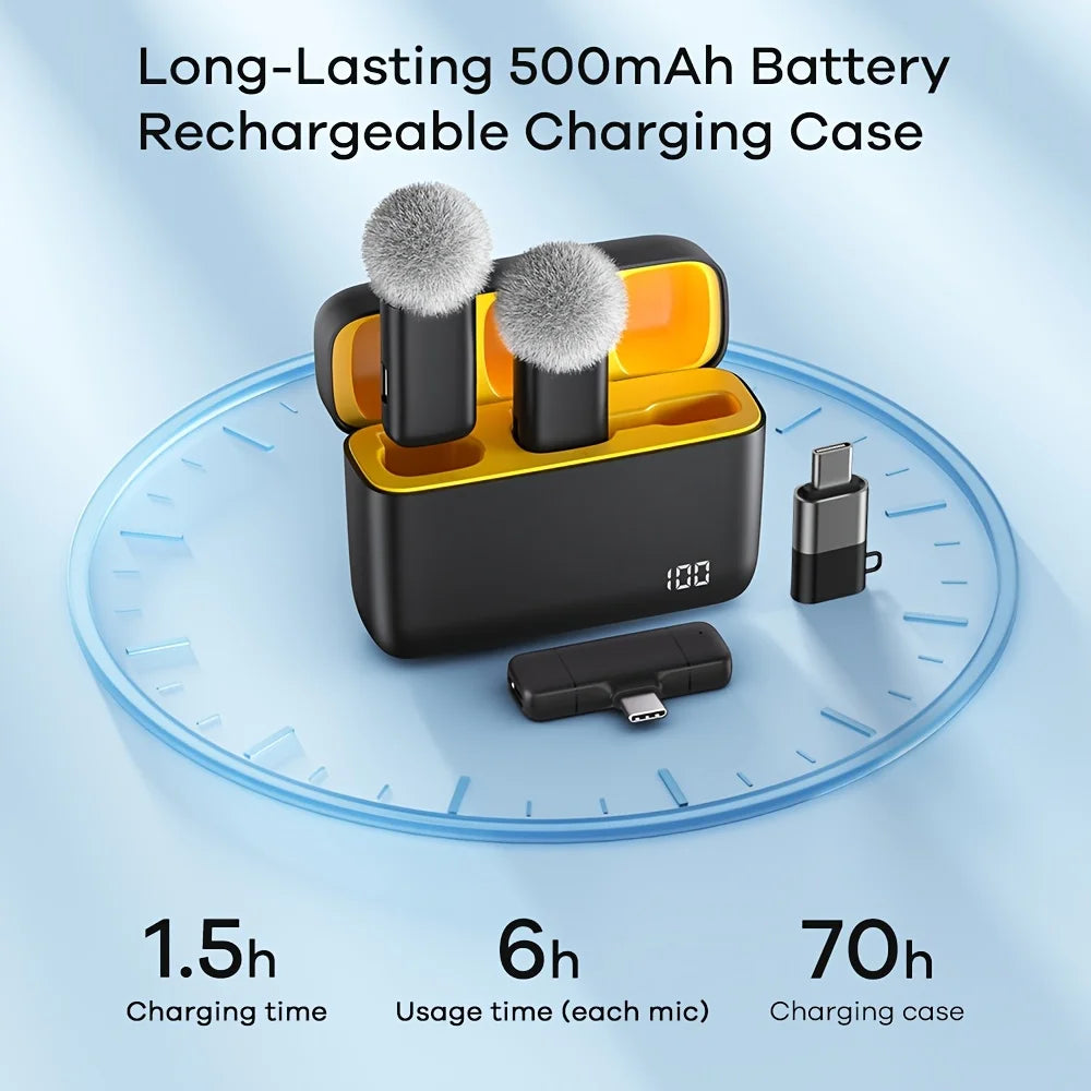 Wireless Lavalier Microphone with Charging Case