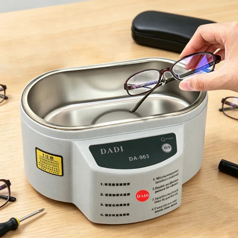 Ultrasonic Cleaner 40kHz 30W Bath for Glasses Dentures Jewelry