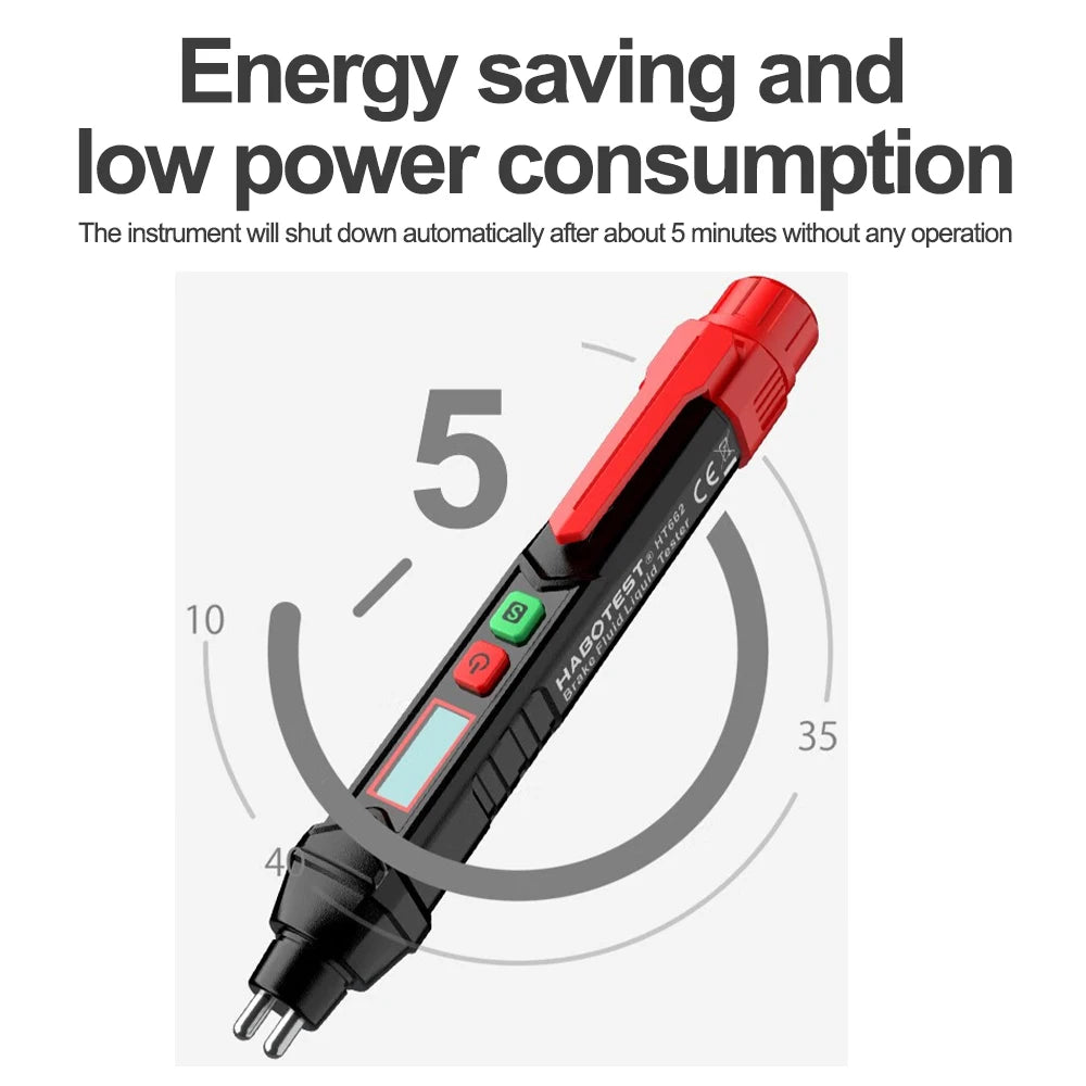 3-Colors Backlight Portable Digital Brake Fluid Tester Accurate Auto Car Brake Oil Tester Sound Light Alarm DOT3 DOT4 DOT5.1