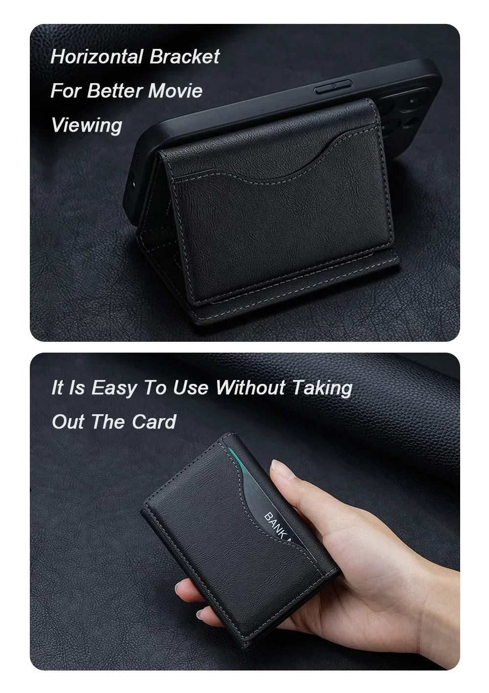 Powerful Magnetic Leather Wallet Magsafe for IPhone 16 15 Pro Max for IPhone 15 14 Pro Card Holder Phone Pouch Protective Case