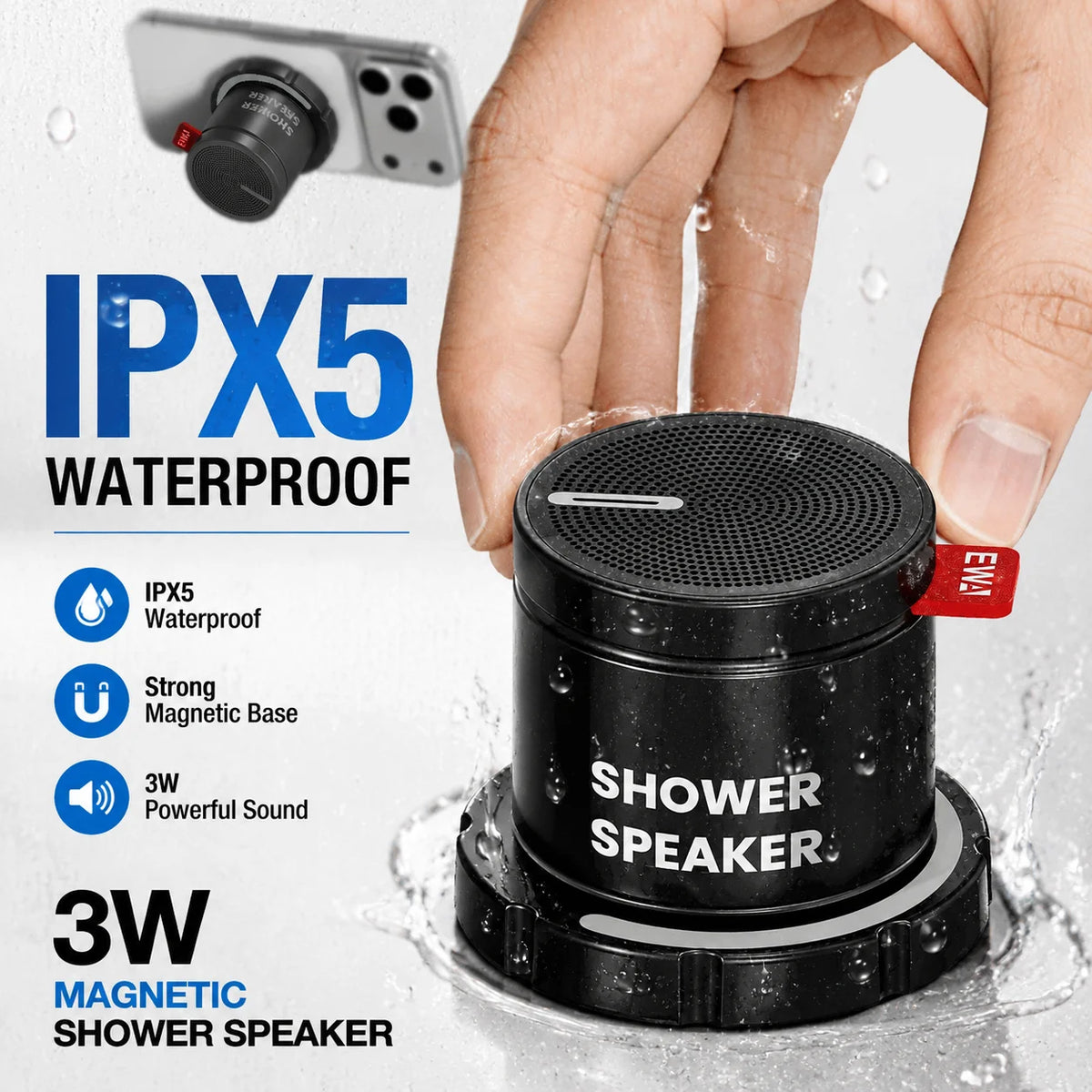Altoparlante Bluetooth magnetico con manopola del volume