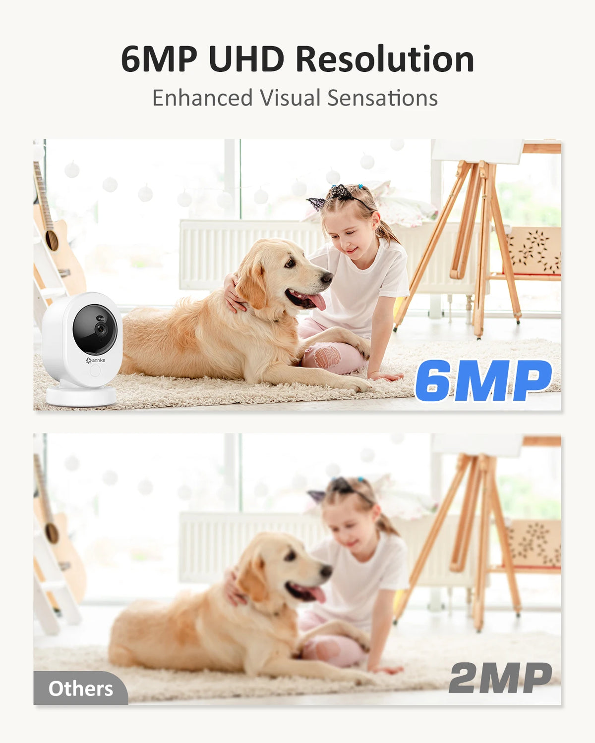 6MP Dual-Band WiFi PTZ Security Camera with Human Detection