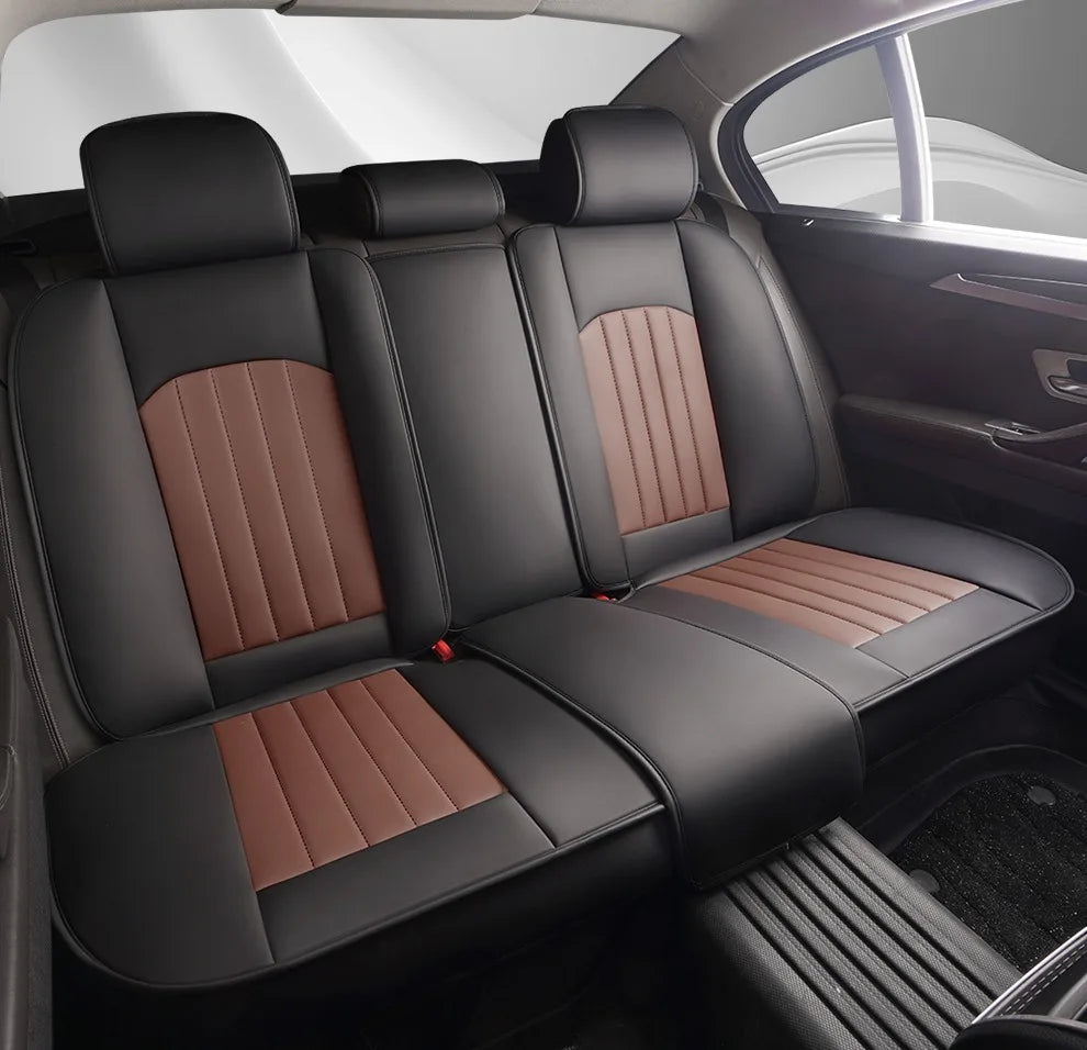 Спортивні чохли на автомобільні сидіння з 5 місцями з ПУ шкіри з 3D вишивкою