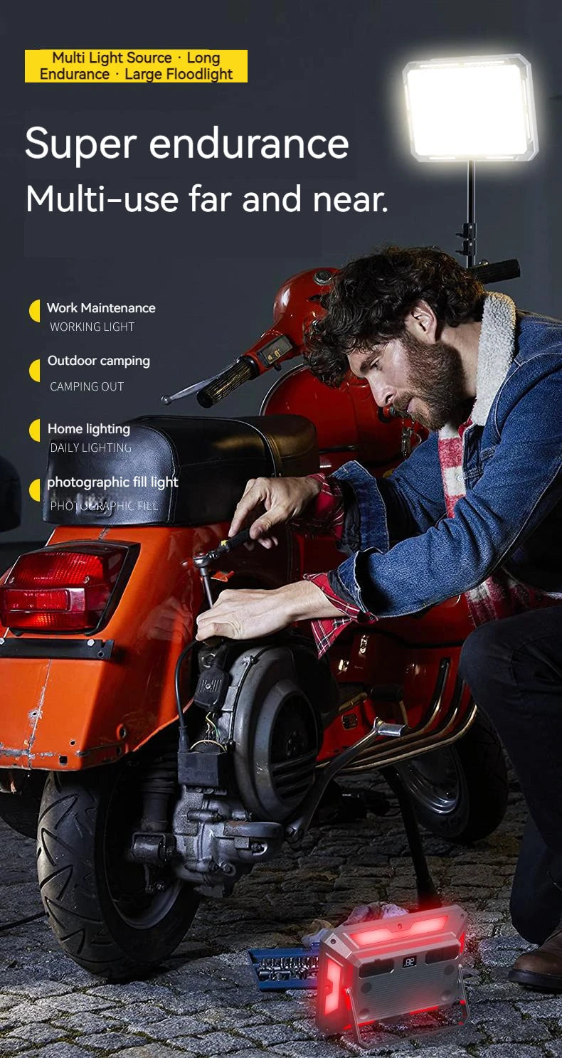 LED Camping Tent Light Rechargeable Searchlight High Power Outdoor Emergency Lighting Waterproof Portable Hanging Night Lamps