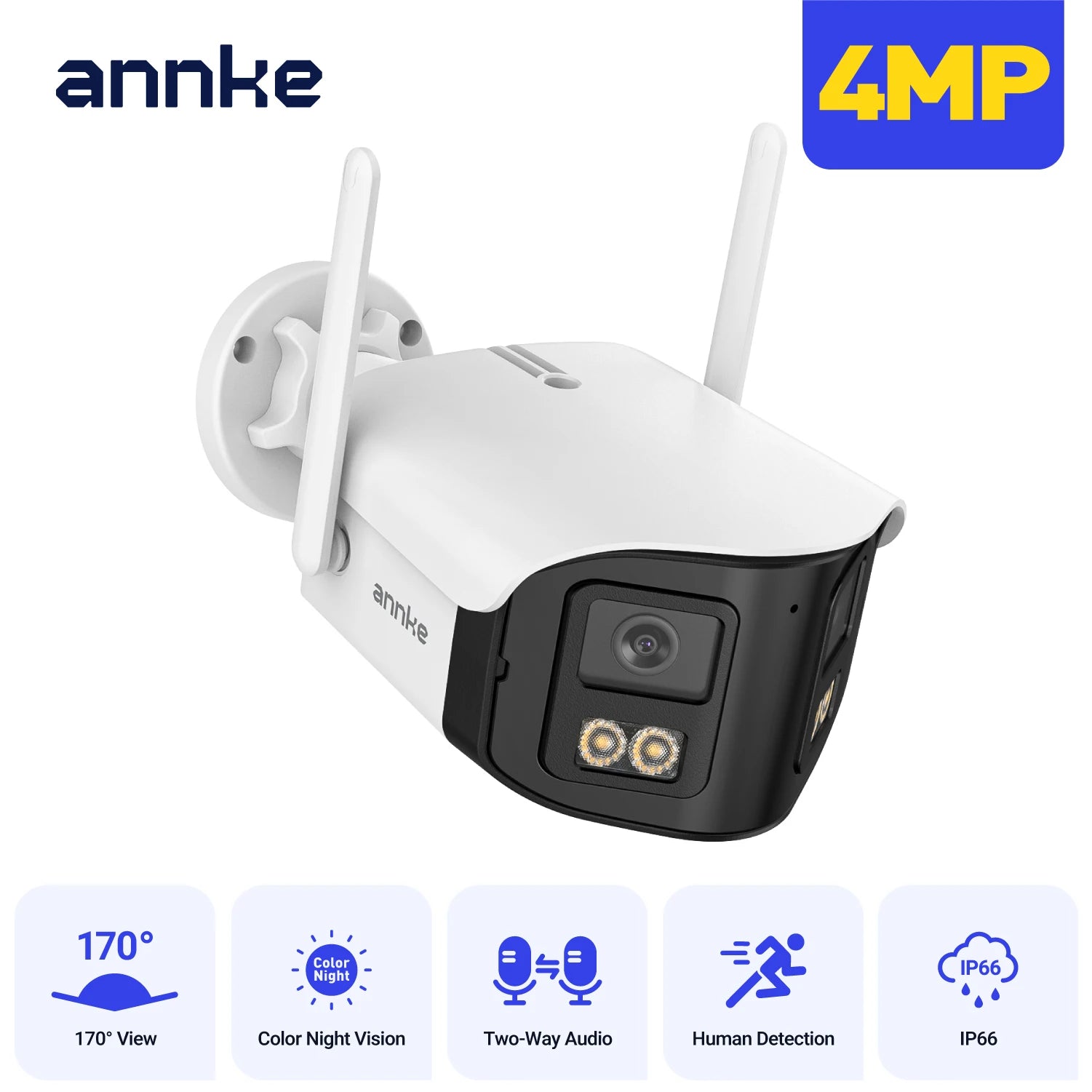 ANNKE 4MP Dual-Lens WiFi 6 Outdoor Security Camera