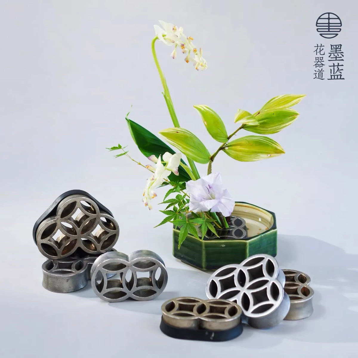 Ikebana blomsterstilk-arrangementholder