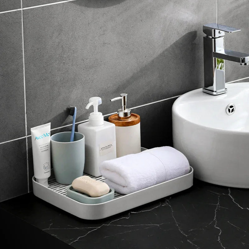 Rectangular Draining Tray with Slotted Insert