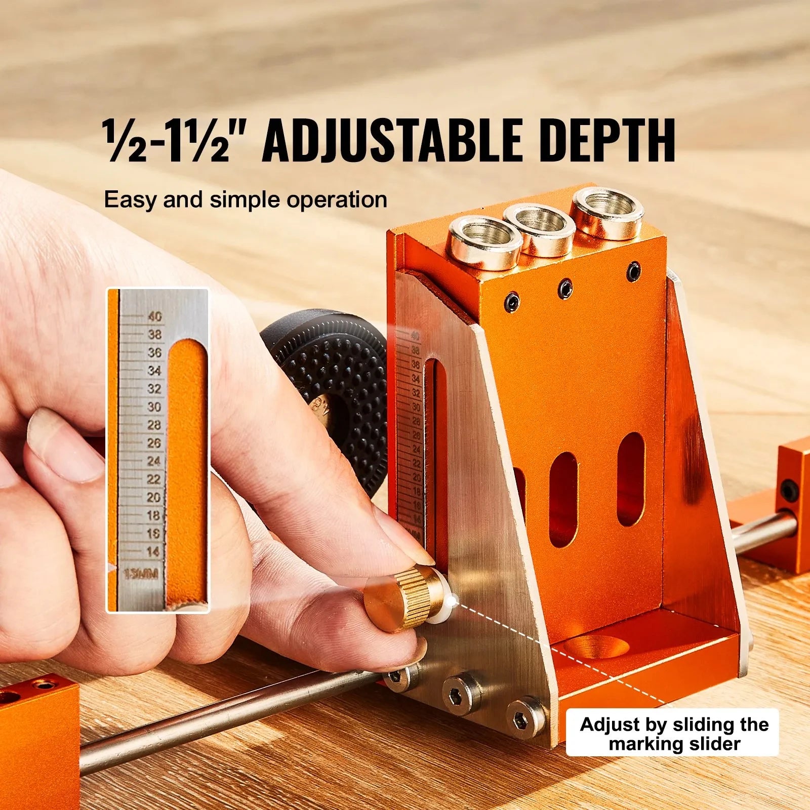 34-Piece Pocket Hole Jig Kit with C-Clamp and Drill Accessories