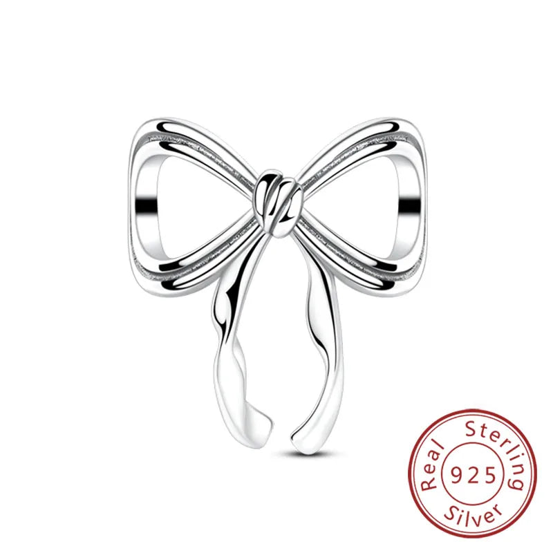 Fit Original 925 Sterling Silver Charms Beads Bow Perfume Bottle Pink Charms for Women Fine DIY Birthday Jewelry Gifts