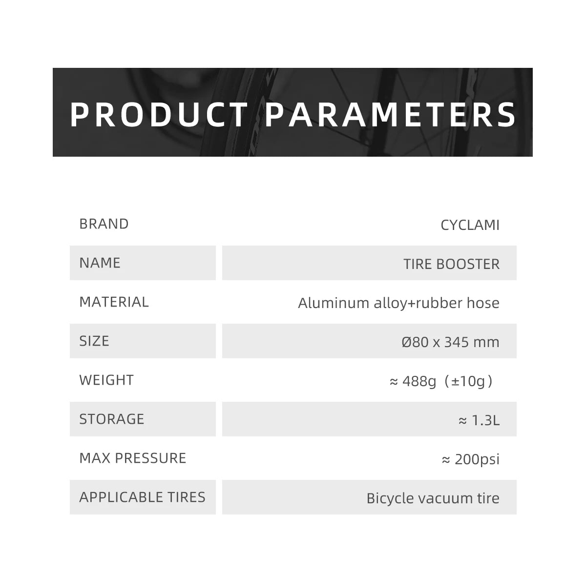 CYCLAMI booster za tubeless gumu — 1.3 L