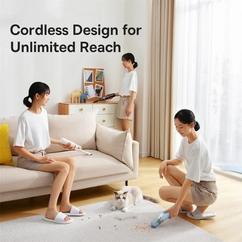 6000Pa Cordless Handheld Vacuum for Car & Home Cleaning