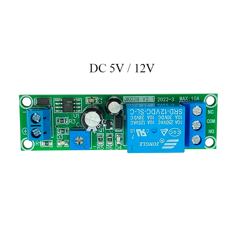 DC Power-On Delay Relay Module, 5/12/24V Options