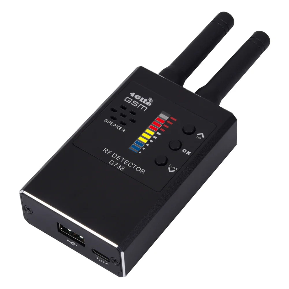 Portable G638 Professional Anti Spy Wireless RF Signal Detector, Hidden Camera Scanner, GPS Tracker, GSM Bug Finders