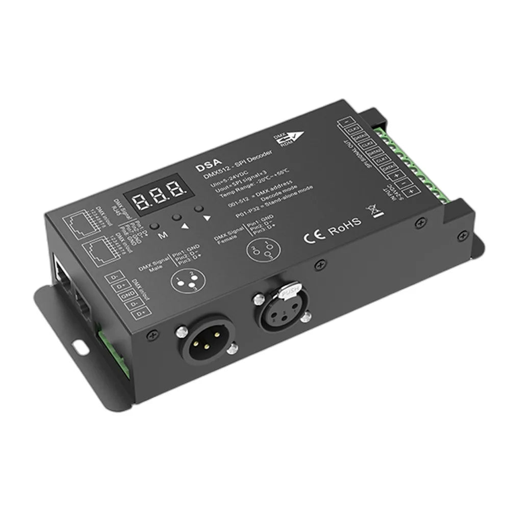 Opciones de decodificador de LED DMX a SPI
