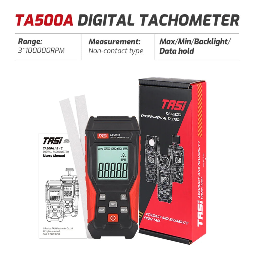 TA500A/B/C Digital Tachometer, Contact & Optical Options