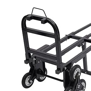 Stair Climbing Cart 460lbs Capacity, Portable Folding Trolley with 6 Wheels, Stair Climber Hand Truck with Adjustable Handle for Pulling, All Terrain Heavy Duty Dolly Cart for Warehouse (Style-C)