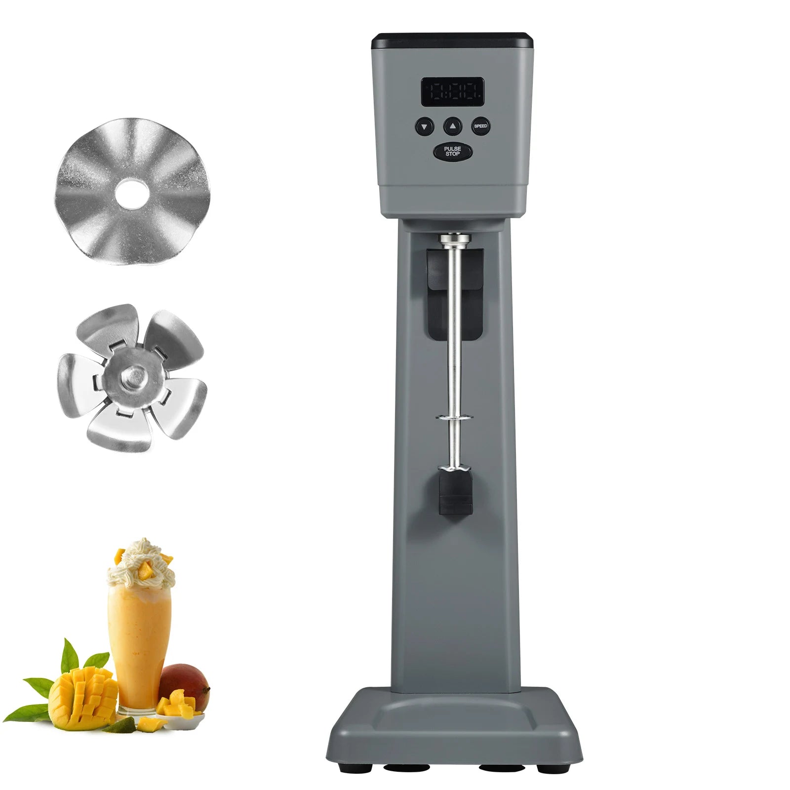 Electric Milkshake Maker 375W with 3 Speeds & 820ml Steel Cup