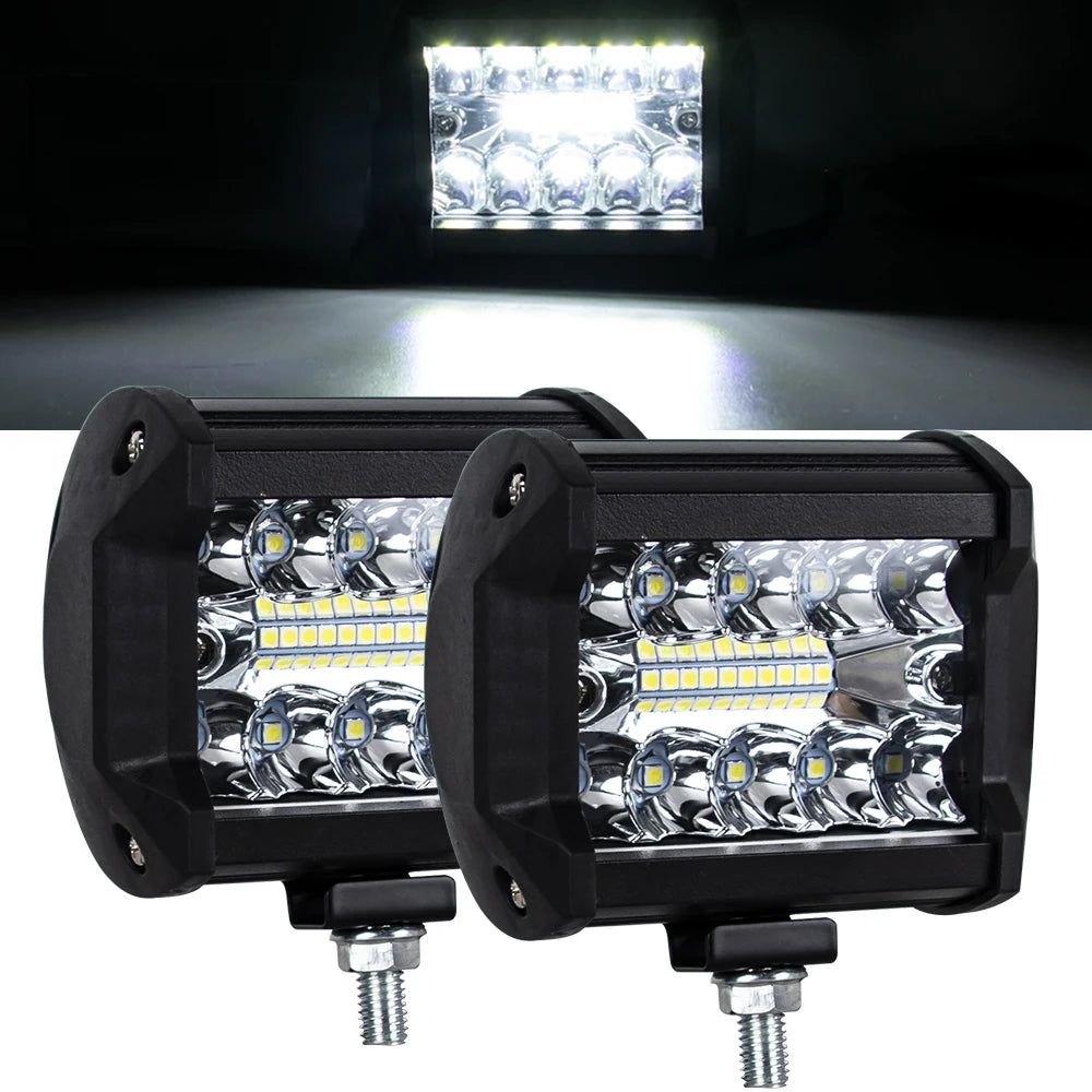 12V 24V LED Work Light Bar 4 Inch Square Offroad Light