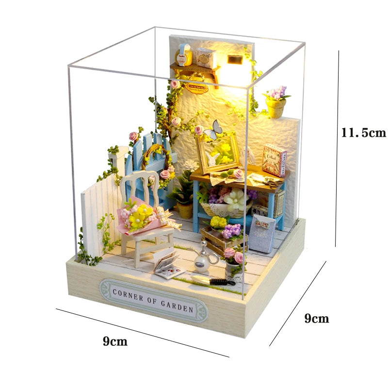 Kit de quarto em miniatura DIY, opções de modelos