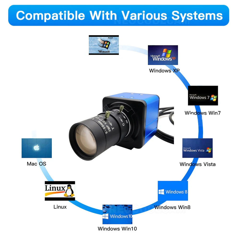 USB UVC Camera, 2K/4K and Lens Options
