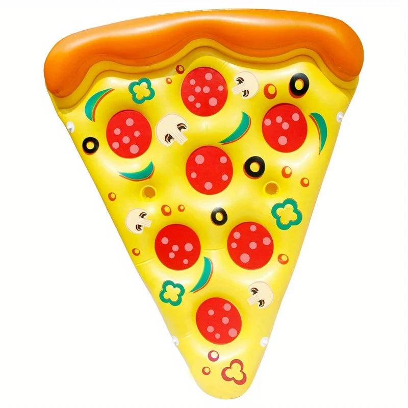 Giant Inflatable Pizza Slice Pool Float with Cup Holders