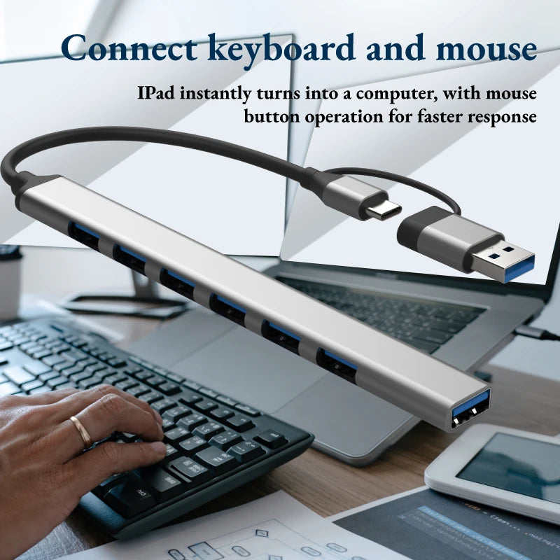 7-Port USB Hub for Compatible Host Devices