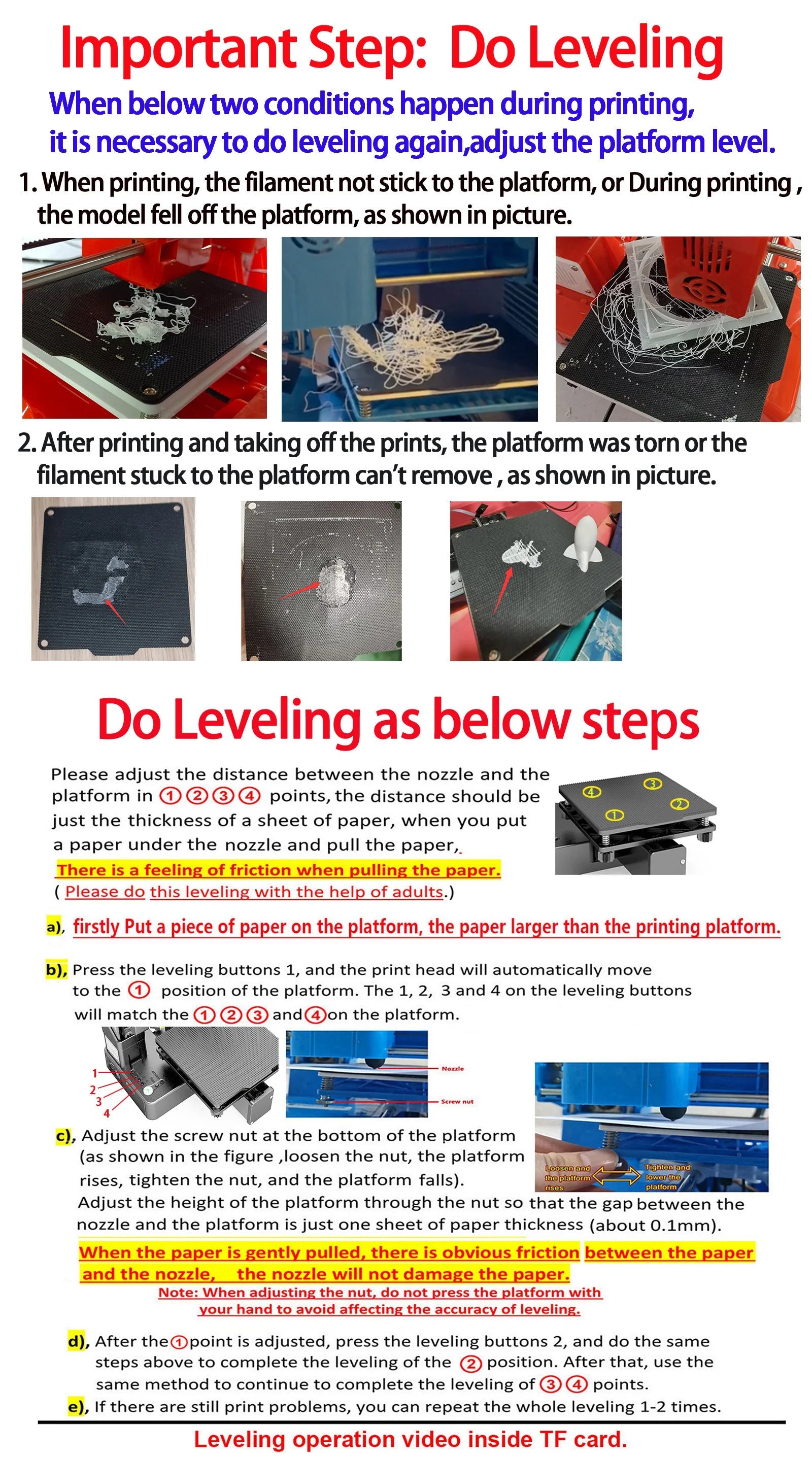 EasyThreed 3D Printer Entry Level Compatible with PLA TPU 1.75mm Filament include Power Adaptor.
