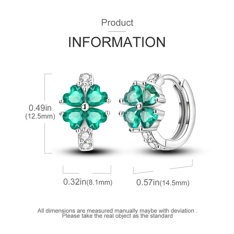 925 Sterling Silver Colored Zirconium Stars Hoop Earrings For Women Jewelry Anniversary WeddingMaking Jewelry Gift
