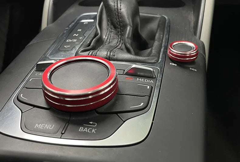 Metal Center Console Volume Knob Trim Ring for Audi A3 S3