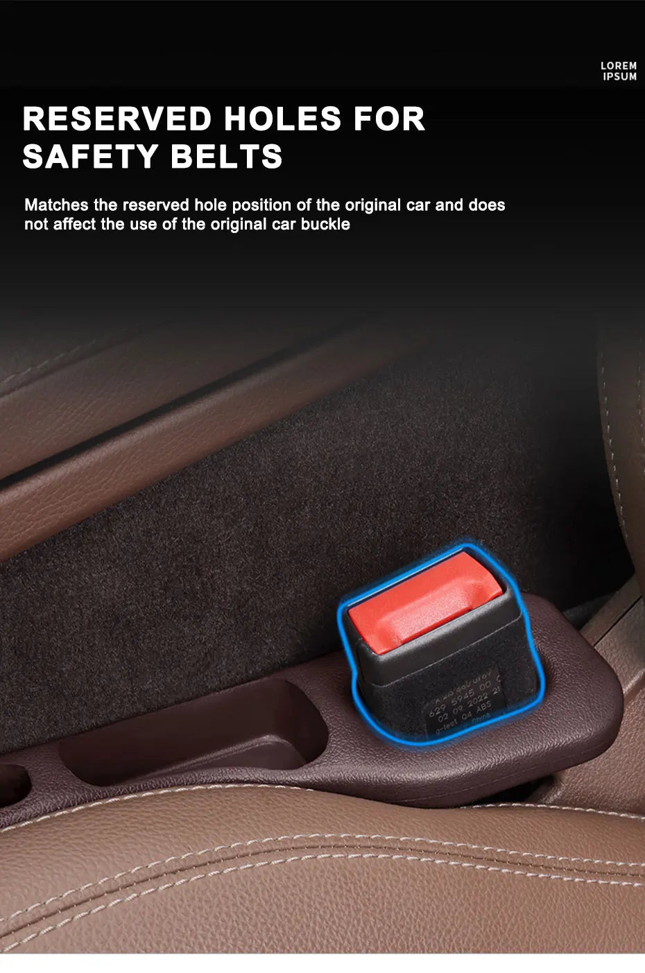 Car Seat Gap Filler Strip