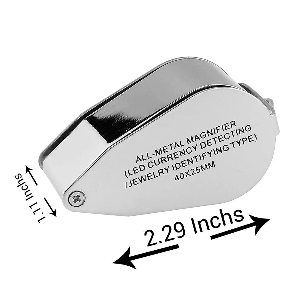 Illuminated Jewellery Loupe with LED and UV