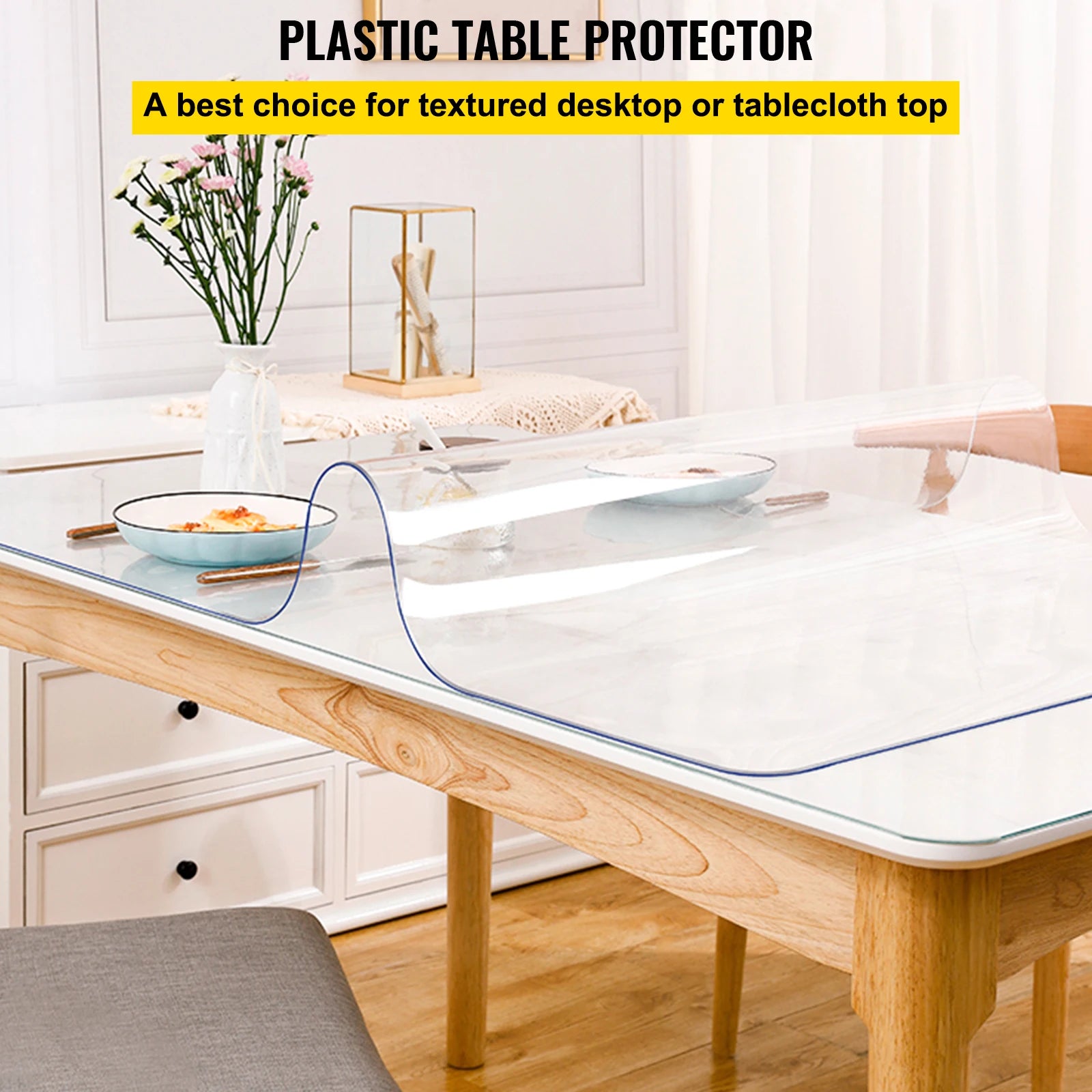 Clear PVC Table Protector 1.5mm Waterproof Desk & Dining Cover