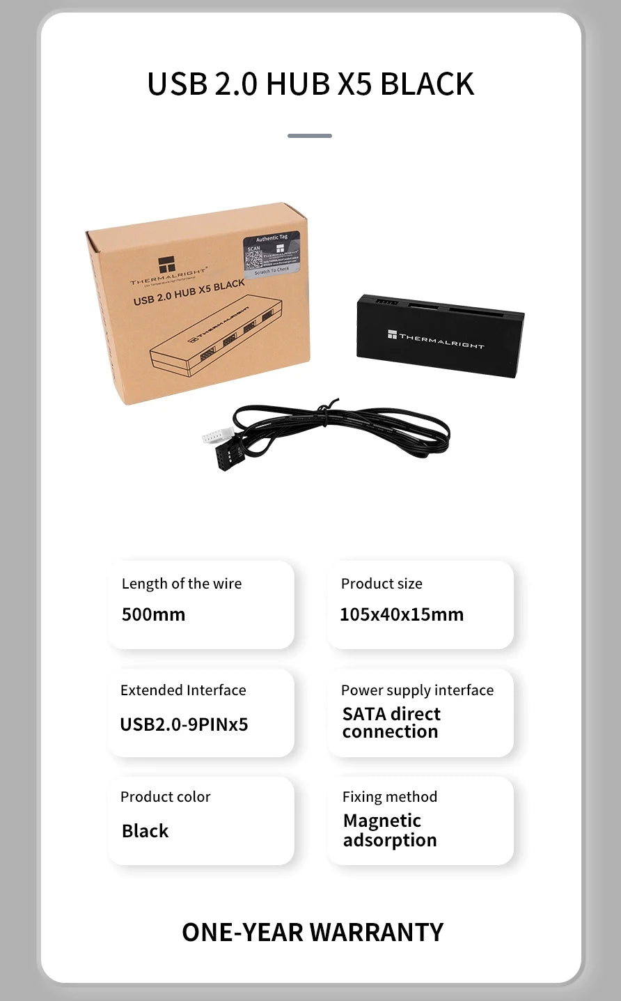 Hub Scheda Madre USB 2.0 Interno X5