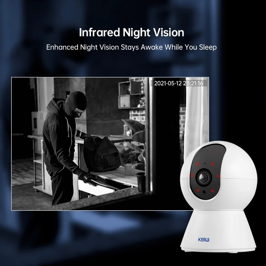 Mini Indoor Wireless 5MP WiFi IP Camera with Auto Tracking