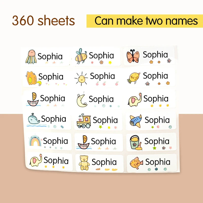Personalized Name Labels – Style and Pack Options
