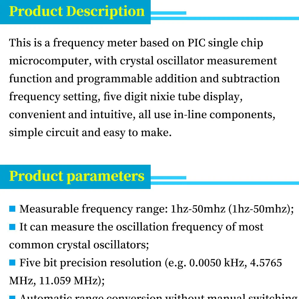 1Hz-50MHz DIY Frequency Counter Kit
