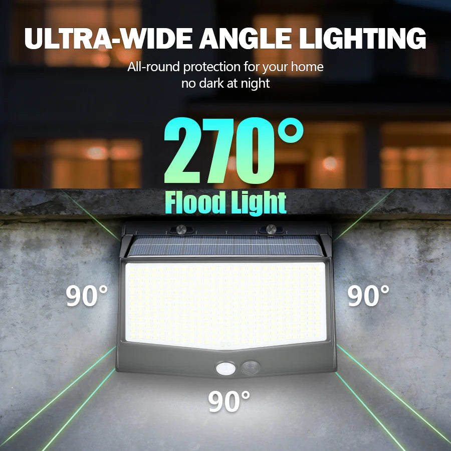 Solar PIR Wall Light with LED and Pack Options