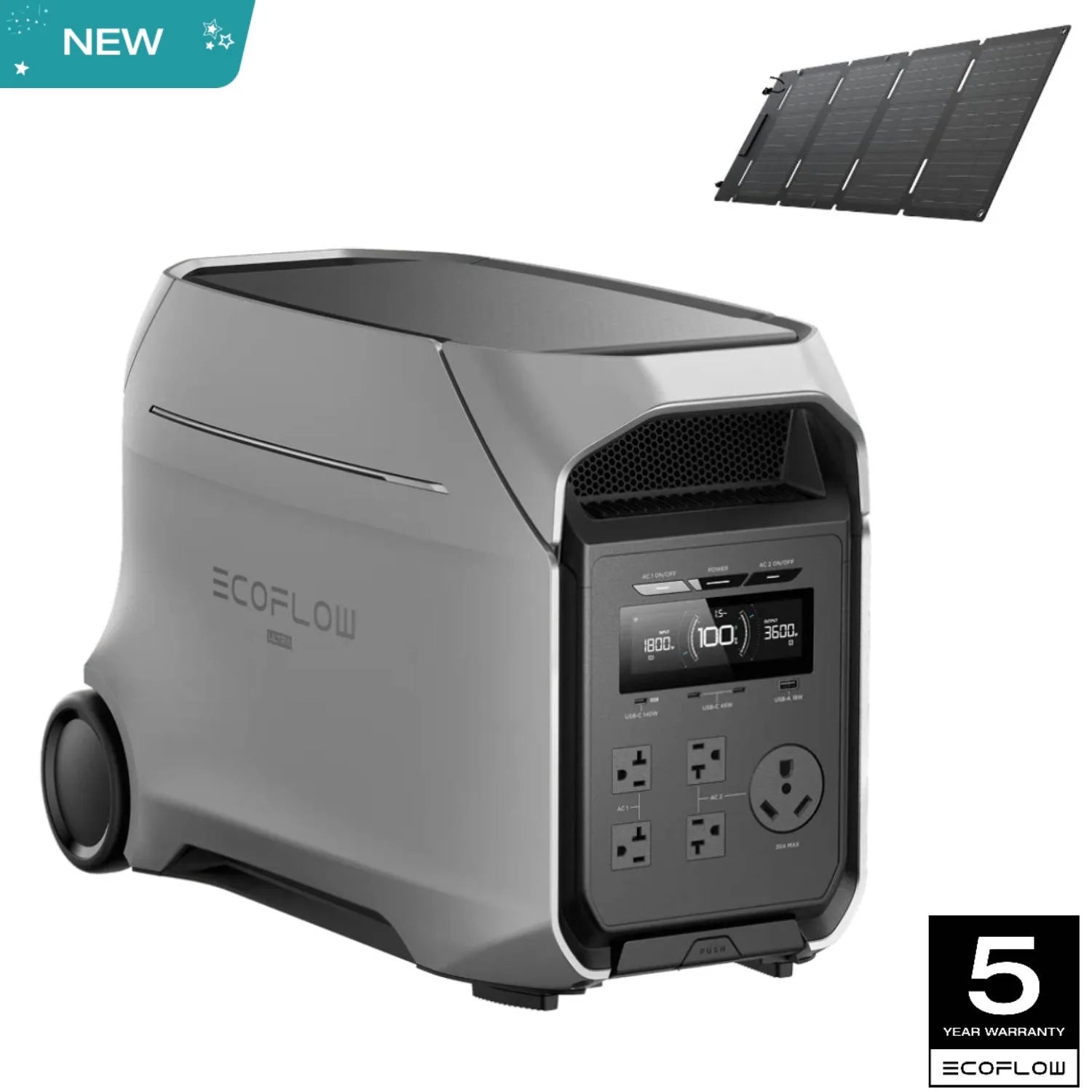 Portable Power Station 3072Wh 3600W LiFePO4 for Trolling Motor