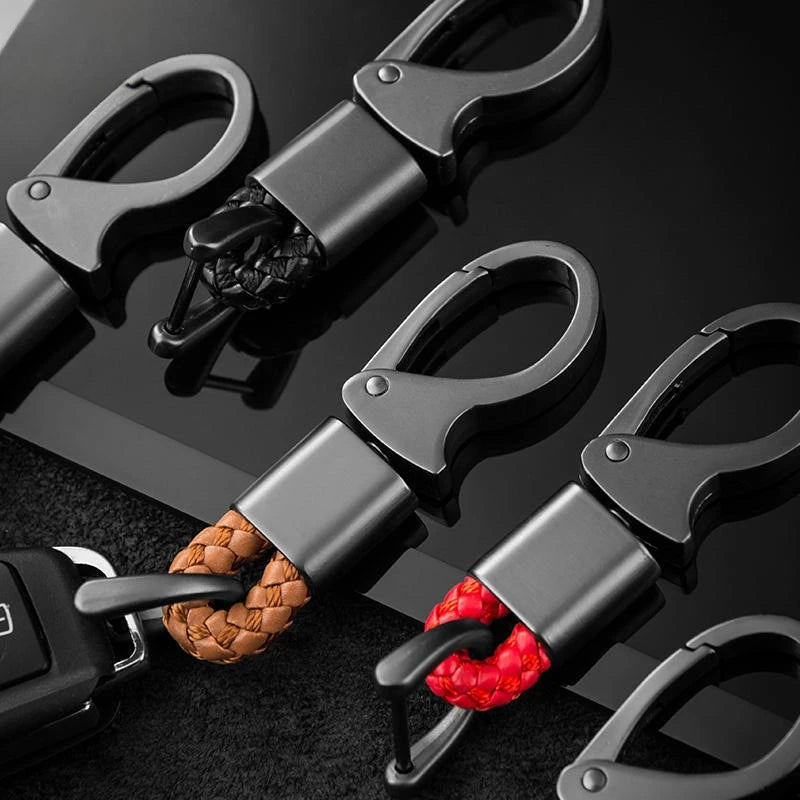Braided Rope Metal Keychain with Carabiner