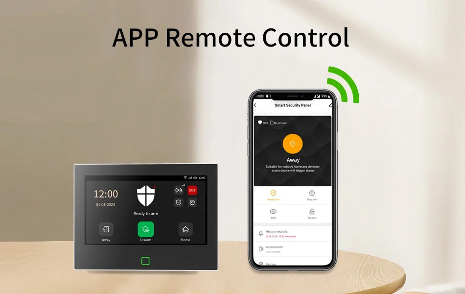 Staniot 7 inch Smart Home Security Alarm System 4G WiFi Touch Screen Built-in 5000mAh Battery Tuya Wireless Security Protection