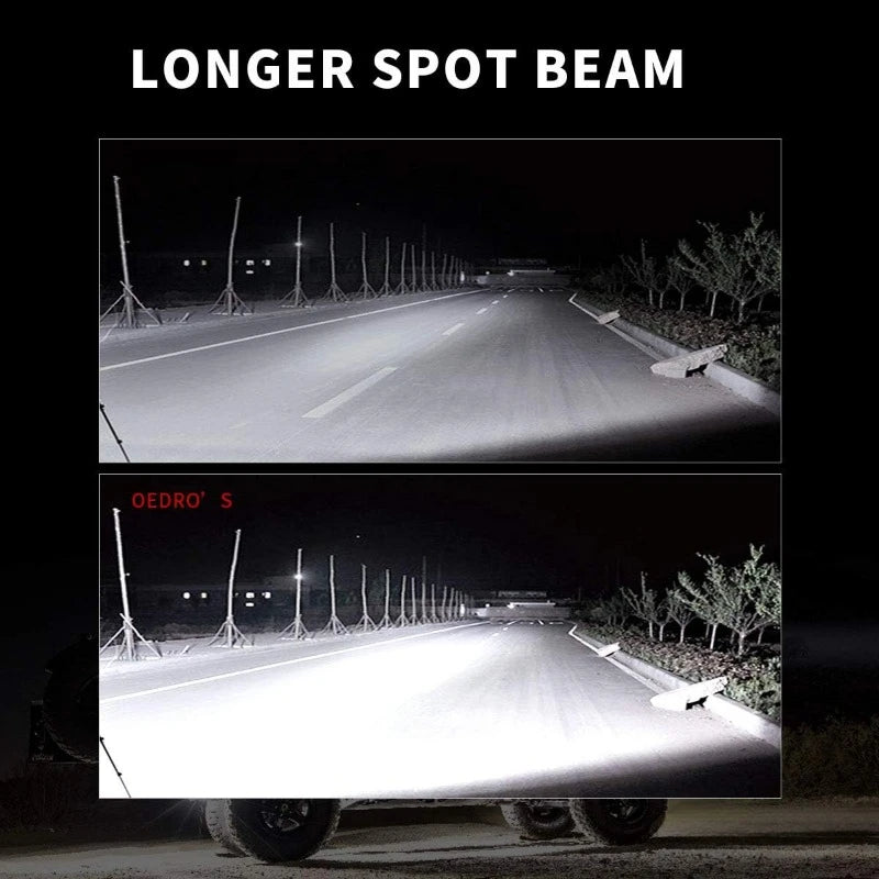 2-Pack 7 Inch 51W LED Work Light Bar for 12V 24V Vehicles
