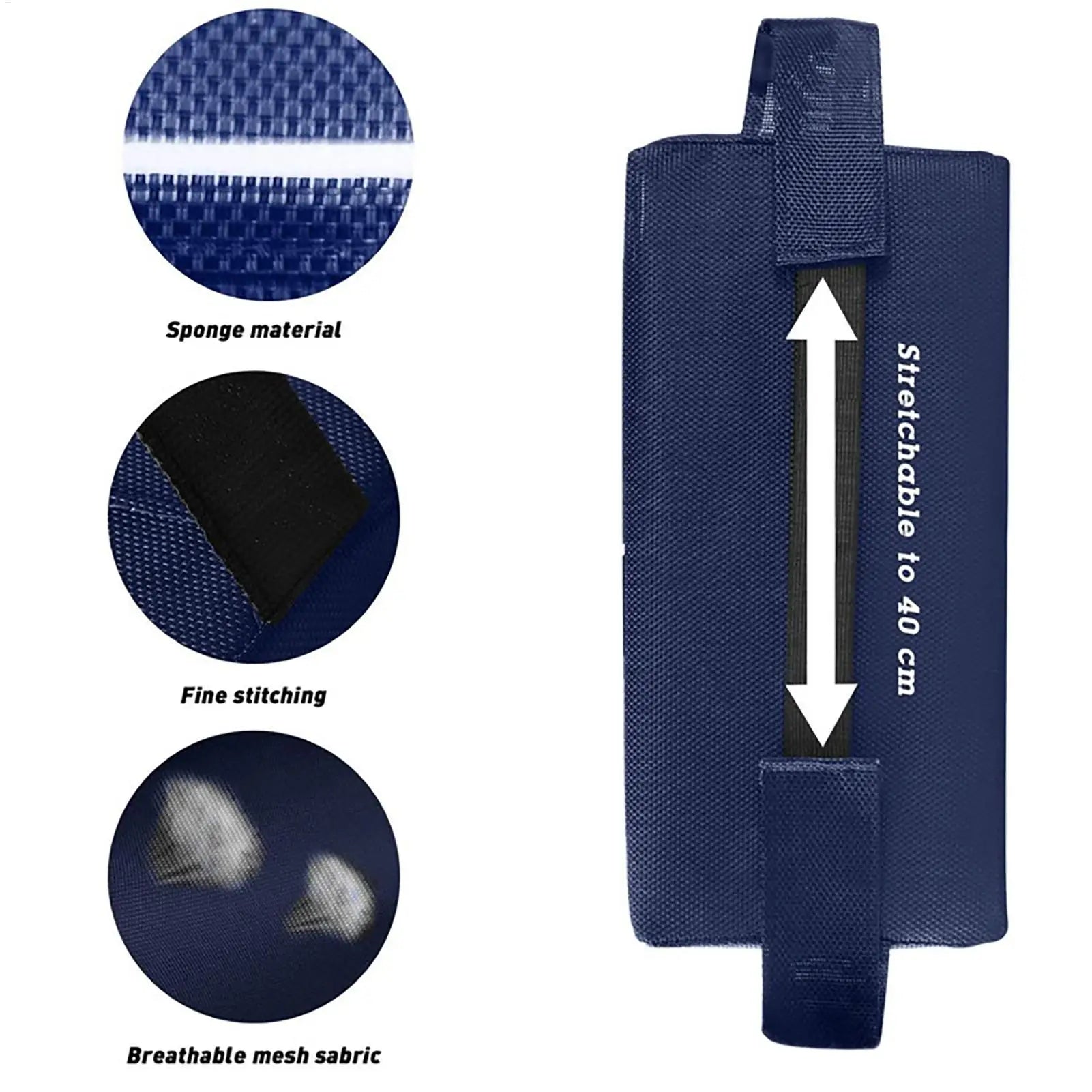 Garden Lounger Cushion Neck Pillow Recliner Headrest Beach Chair Pillow with Strap Universal Removable Soft Pool Lounger Pillow