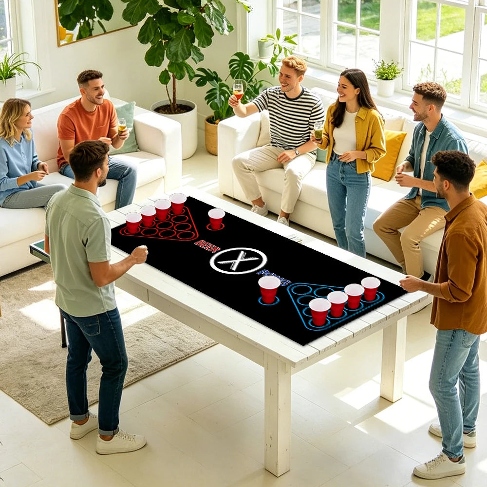 Beer-Pong Game Table Runner – 75 × 180 cm