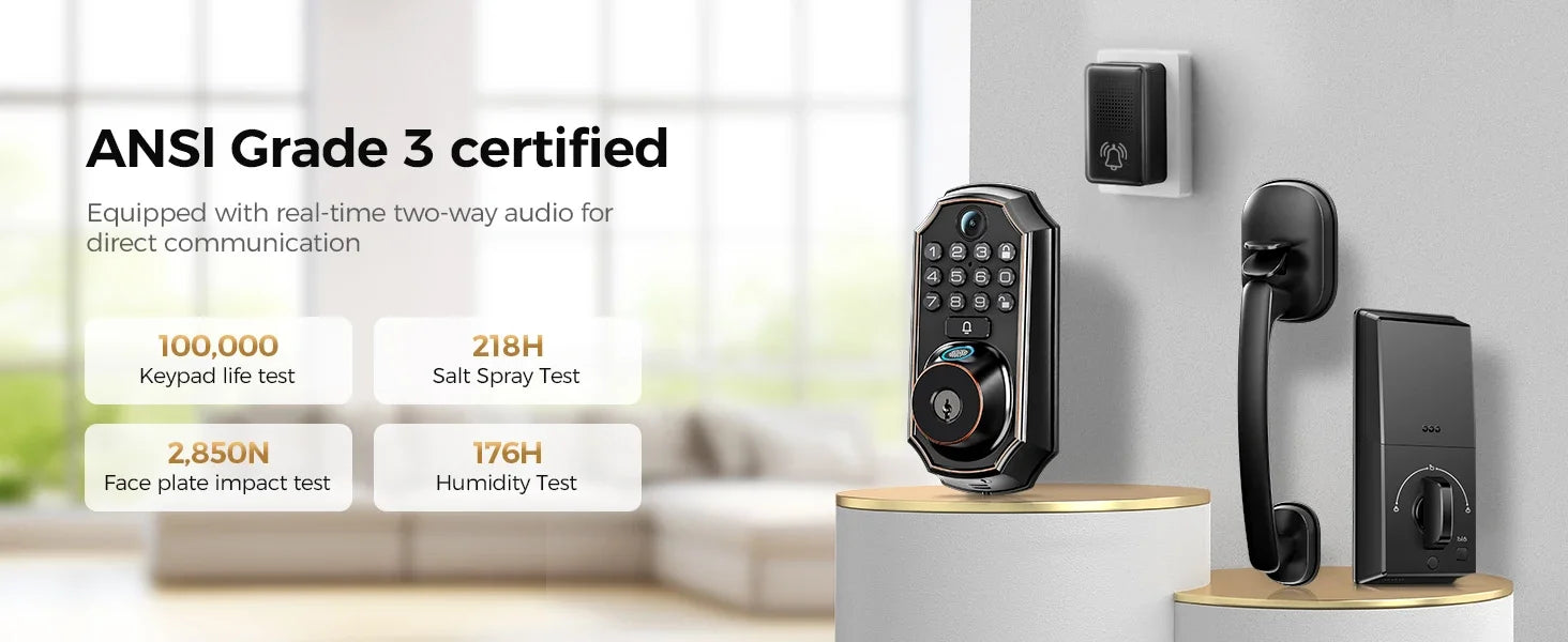 ARPHA Smart Lock D289H Keyless Door Lock with Camera