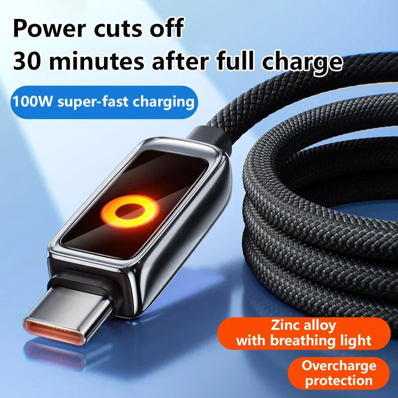 Braided USB-C Charging and Data Cable, 1m or 2m